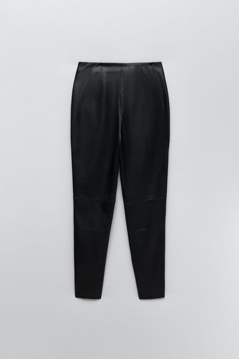 Colanti Pantaloni (Daira-Shop.ro) piele ecologica Zara negri elastici