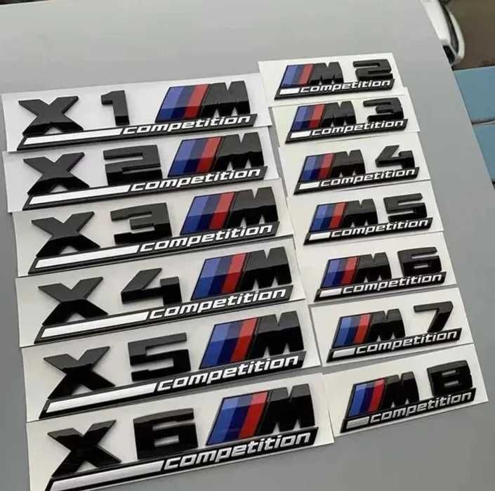 Emblema Sigla Logo BMW Portbagaj X1M X3M X4M X5M X6M //M Competition