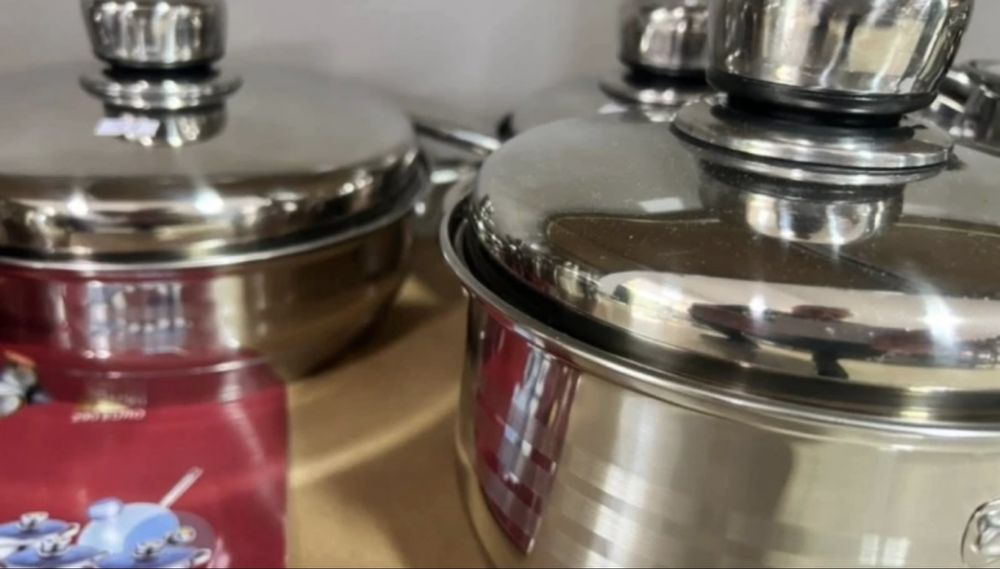 Високо качество швейцарски комплект тенджери неръждаема стомана