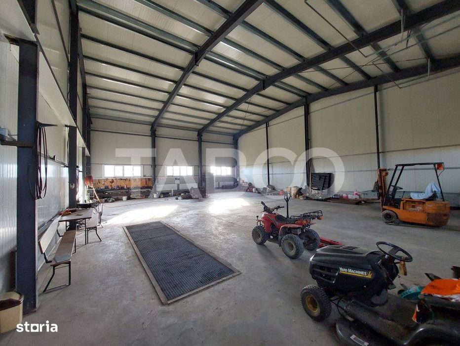 Service auto de inchiriat 300 mp hala acces din DN1 in Bradu Sibiu
