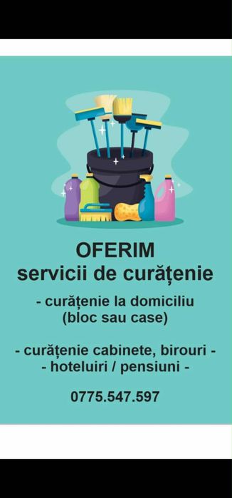 Oferim servicii de curățenie de lux și calitate!