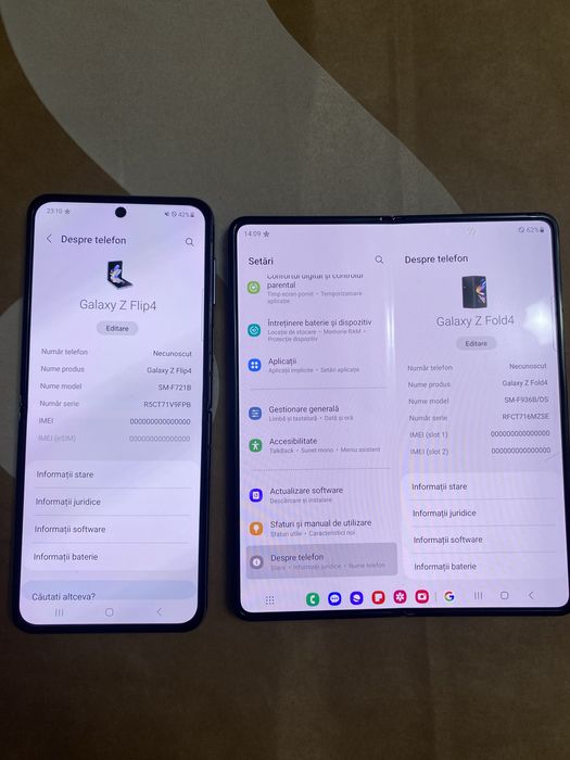 Samsung Z Fold 4 Demo, nou impecabil, ca tableta sau se poate face