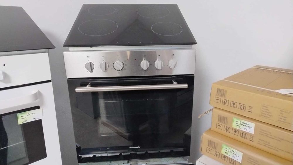 Нов Koмплект Фурна + котлони за вграждане Hanseatic 75 л SCHOTT CERAN®