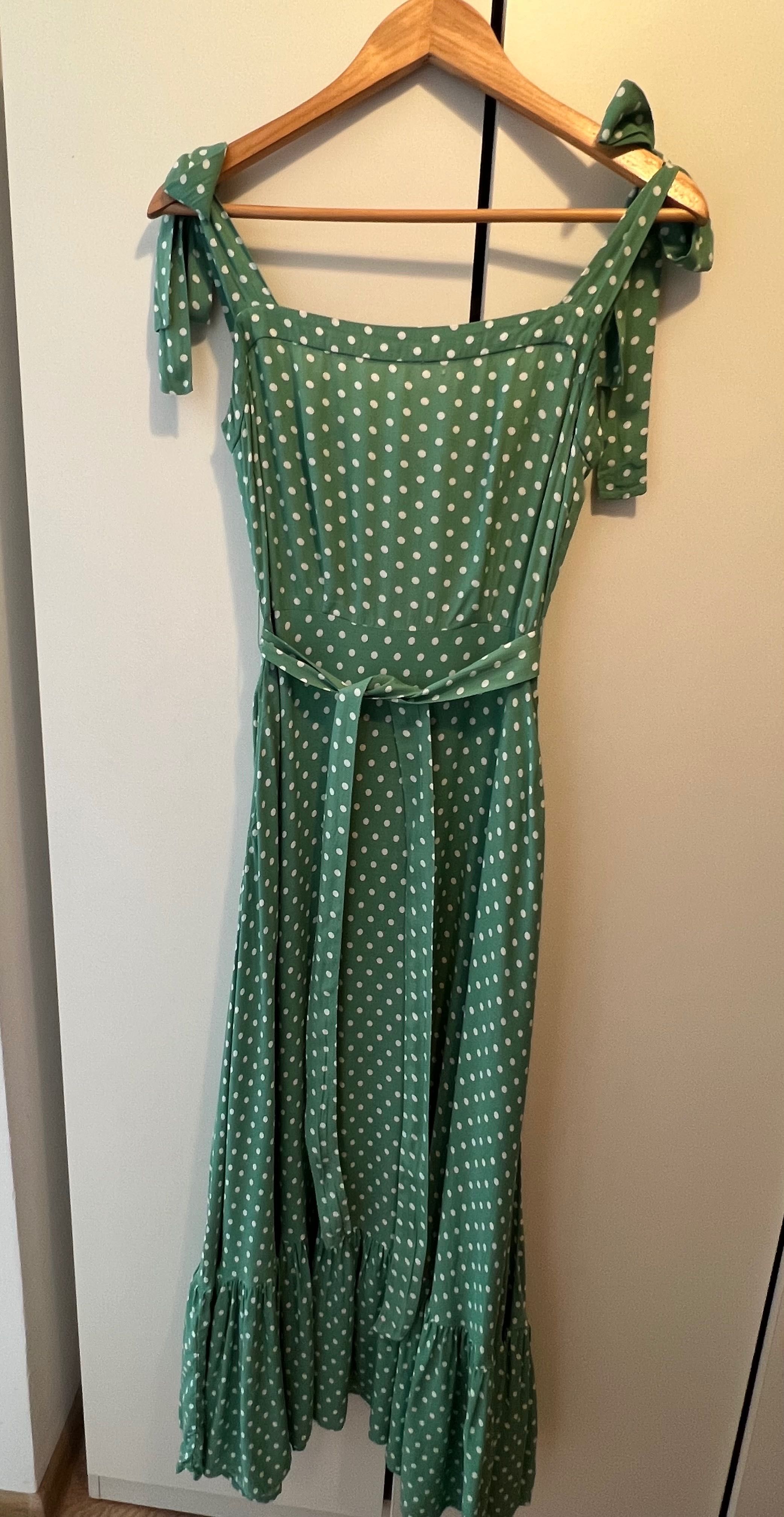 Rochie verde cu buline maxi Collectif