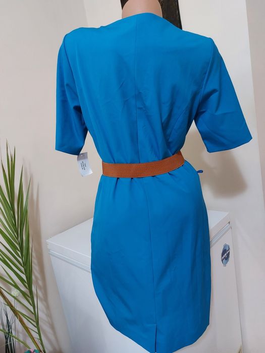 Стилна синя рокля