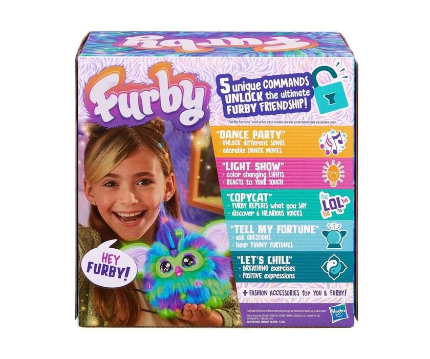 Плюшена интерактивна играчка Furby, свети в тъмното