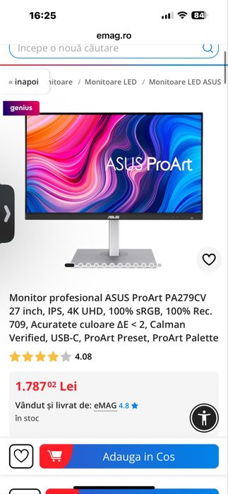 PC Gaming + Monitor Profesional ASUS ProArt – SET complet