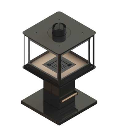 Semineu de exterior pe lemne-Outdoor 4D-tunel pentru terasa si gradina