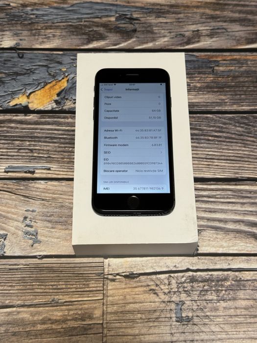 iPhone SE Black, 64GB, Baterie 100%