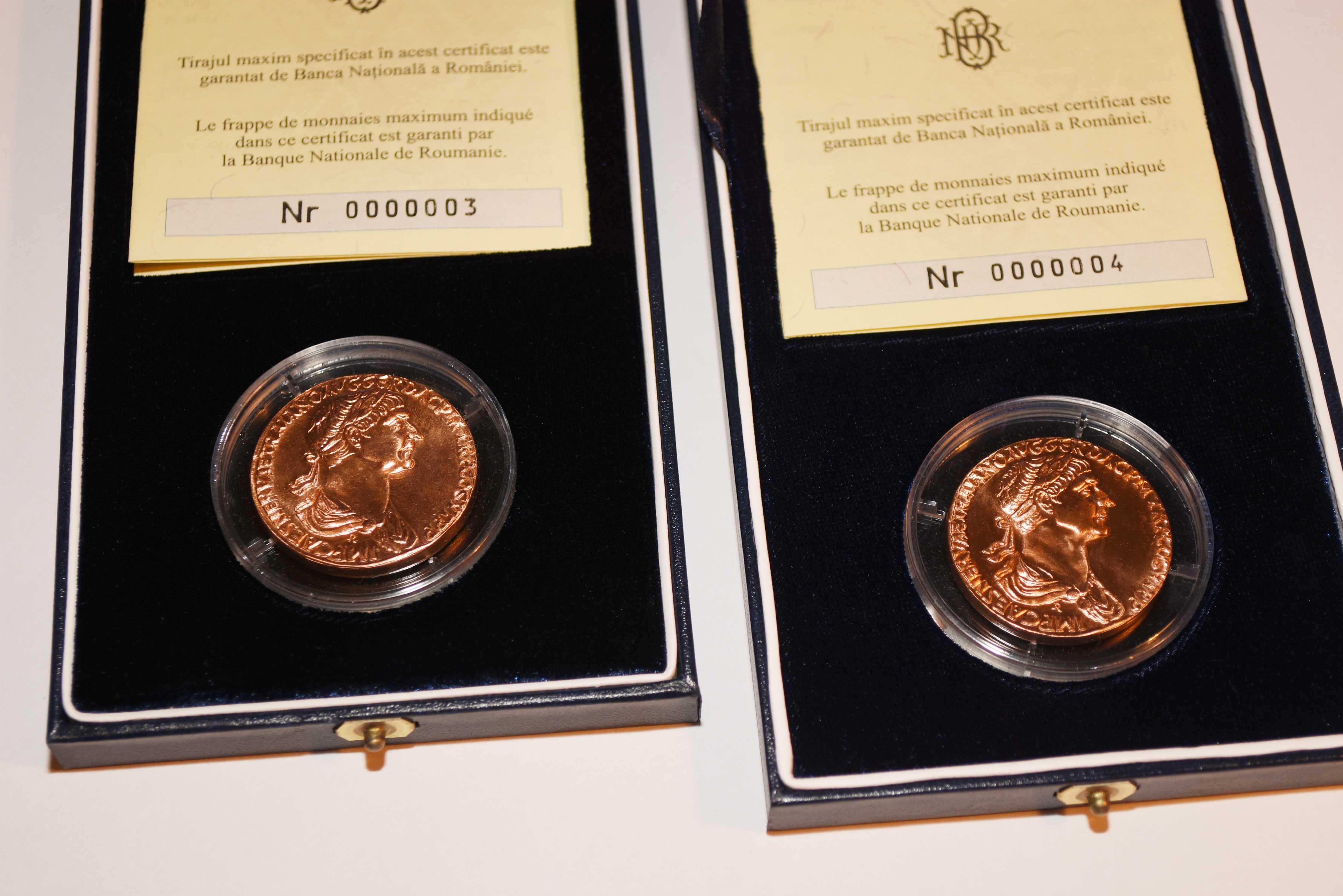 Monedă BNR - sestert emis de Împăratul Traian
