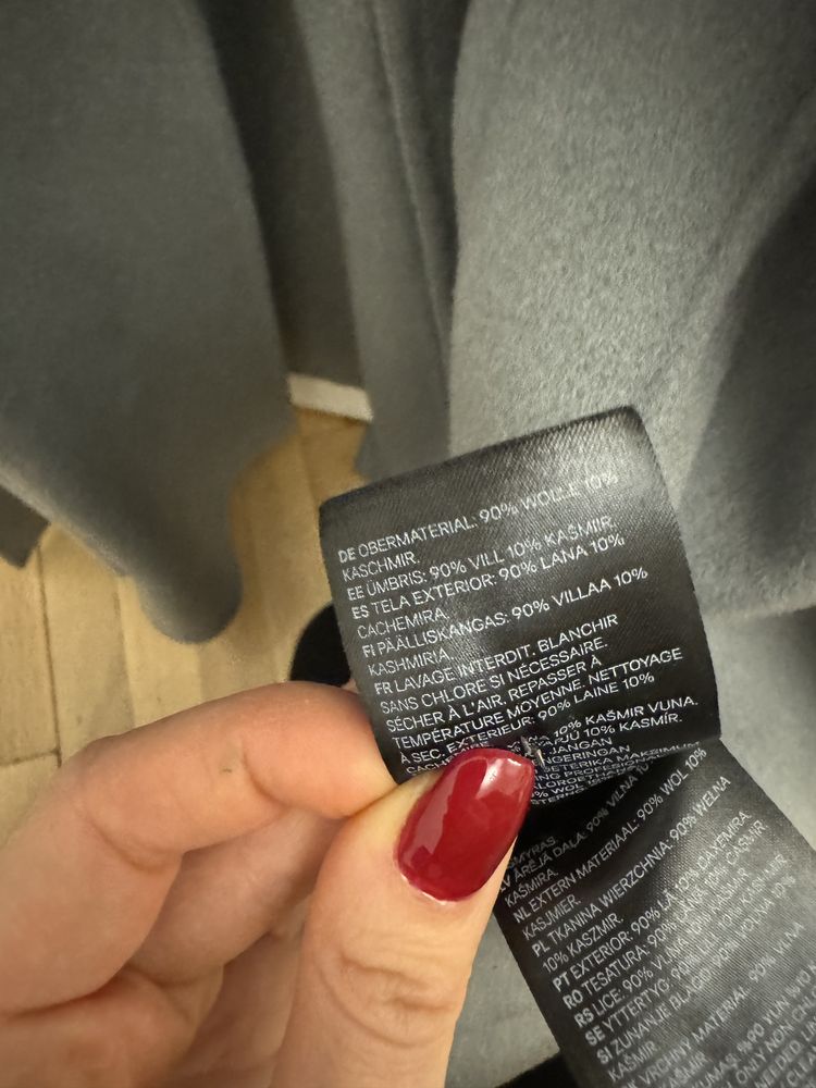 Дамско палто с кашмир и вълна H&M Premium