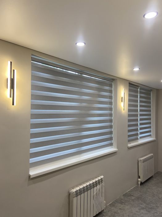 Ролл шторы жалюзи день и ночь вертикальные и горизонтальные жалюзи