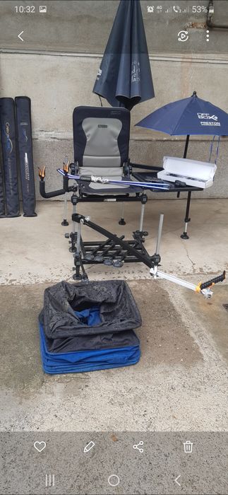 Scaun, platformă și accesorii pescuit