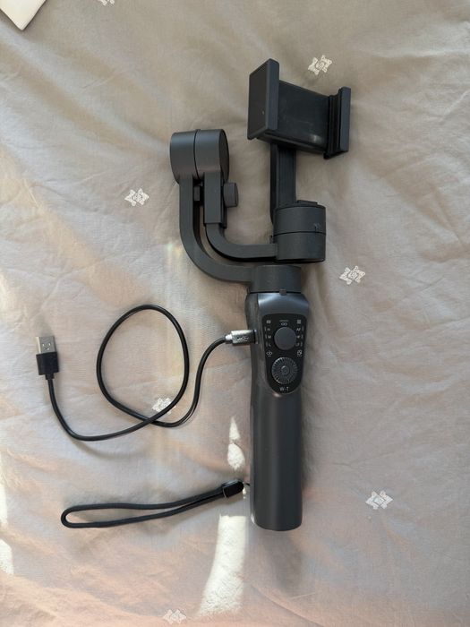 Стабилизатор за телефон, Gimbal Stabilizer, 3-осов, Черен