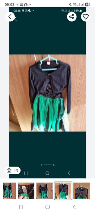 Rochita halloween varsta 4-5 ani +bolero bonus