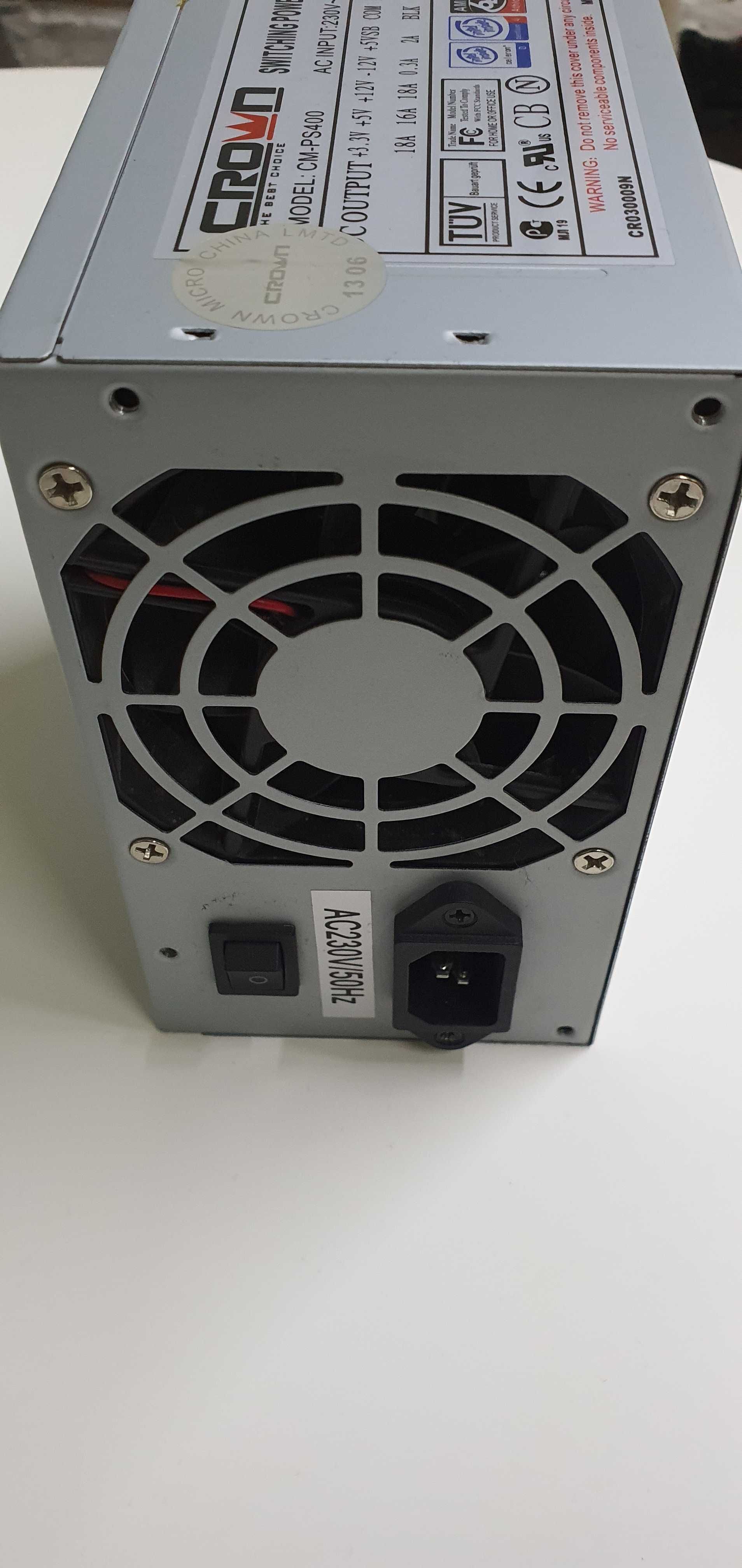 Блок питания Crown для компьютера 400W в отличном состоянии