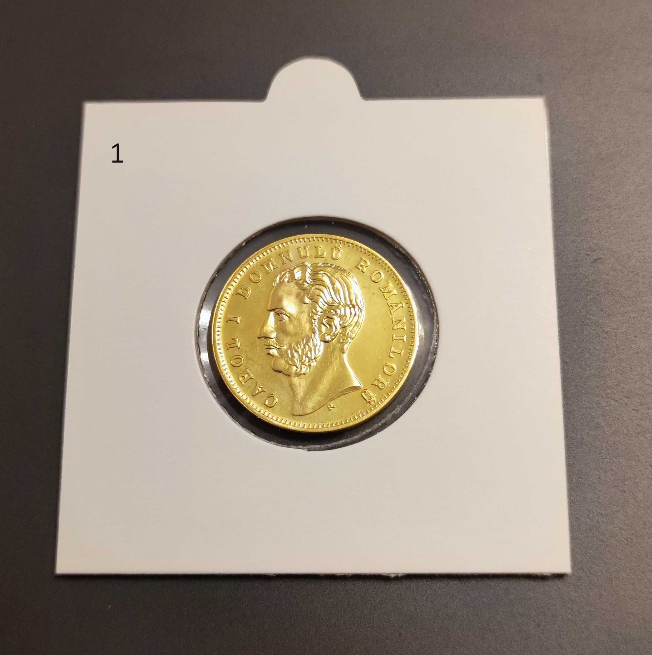 Moneda aur BNR - Replica dupa primul pol romanesc din aur