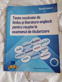 Carte nouă Teste de limba și literatura engleză pentru titularizare