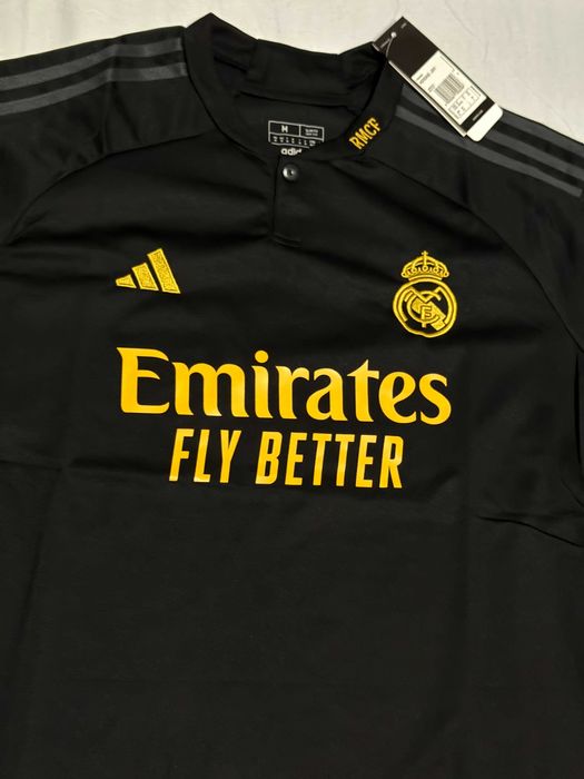Tricou Real Madrid 2023-2024 negru fotbal