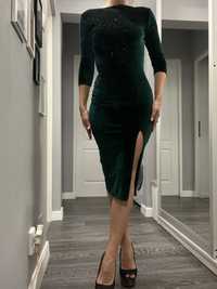 Rochie verde catifea XS/S