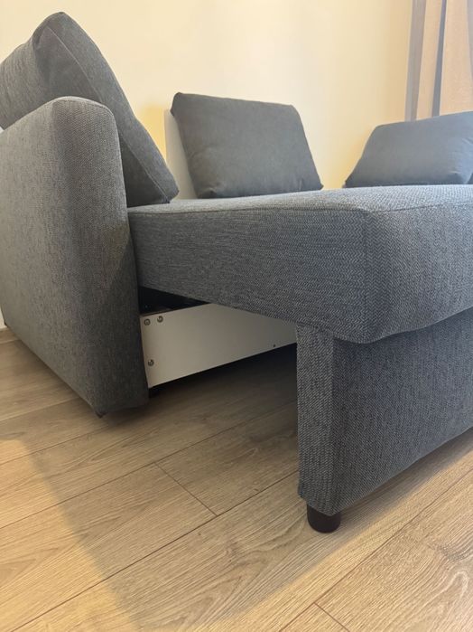 Canapea extensibilă 3 locuri, FRIHETEN, gri închis, Ikea,