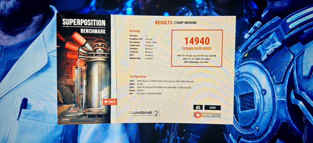 Гейм PC Ryzen 7 5700X/32Gb/512Gb SSD+1.5Tb HDD/RTX 3060 12Gb/Гаранция