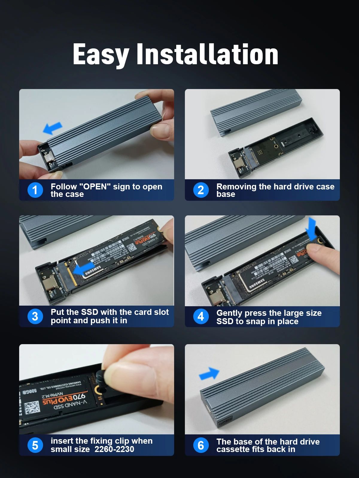 USB Външна кутия за SSD M.2 NVMe 10Gbps USB 3.1 Type-C/A + Гаранция