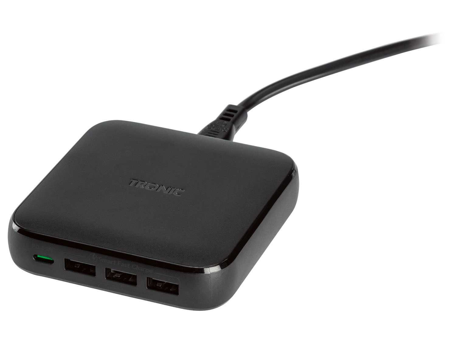 TRONIC Power Port USB PD зарядно с 65W GaN,с кабел,черен цвят