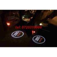 Set Lampi Led Holograme Proiectoare Logo Portiera Audi A3 A4 A5 A6 Q3