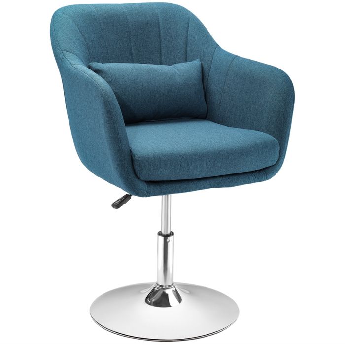 Въртящ се стол с метална основа HOMCOM