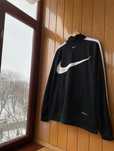 Ветровка Vintage Nike Swoosh Black Drill Zip Hoodie Y2K