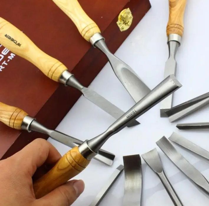 Набор стамесок R'DEER RM-112 для резьбы по дереву, 12 шт.