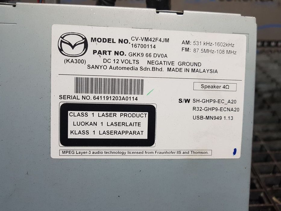 Navigatie Mazda CX - 5 2012 - 2015 (785) +CADRU ORNAMENT CVVM42F4JM