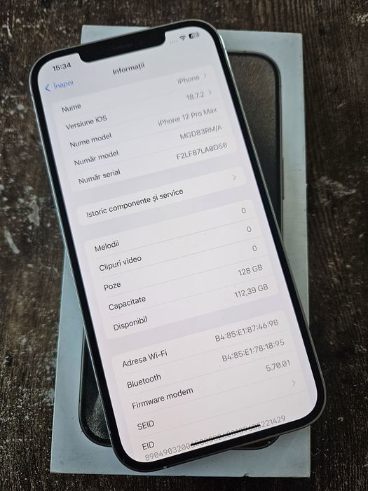 iPhone 12 Pro max Silver 128 gb