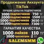 Накрутка Подписчиков TikTok, Instagram, Telegram, YouTube. SalemSMM