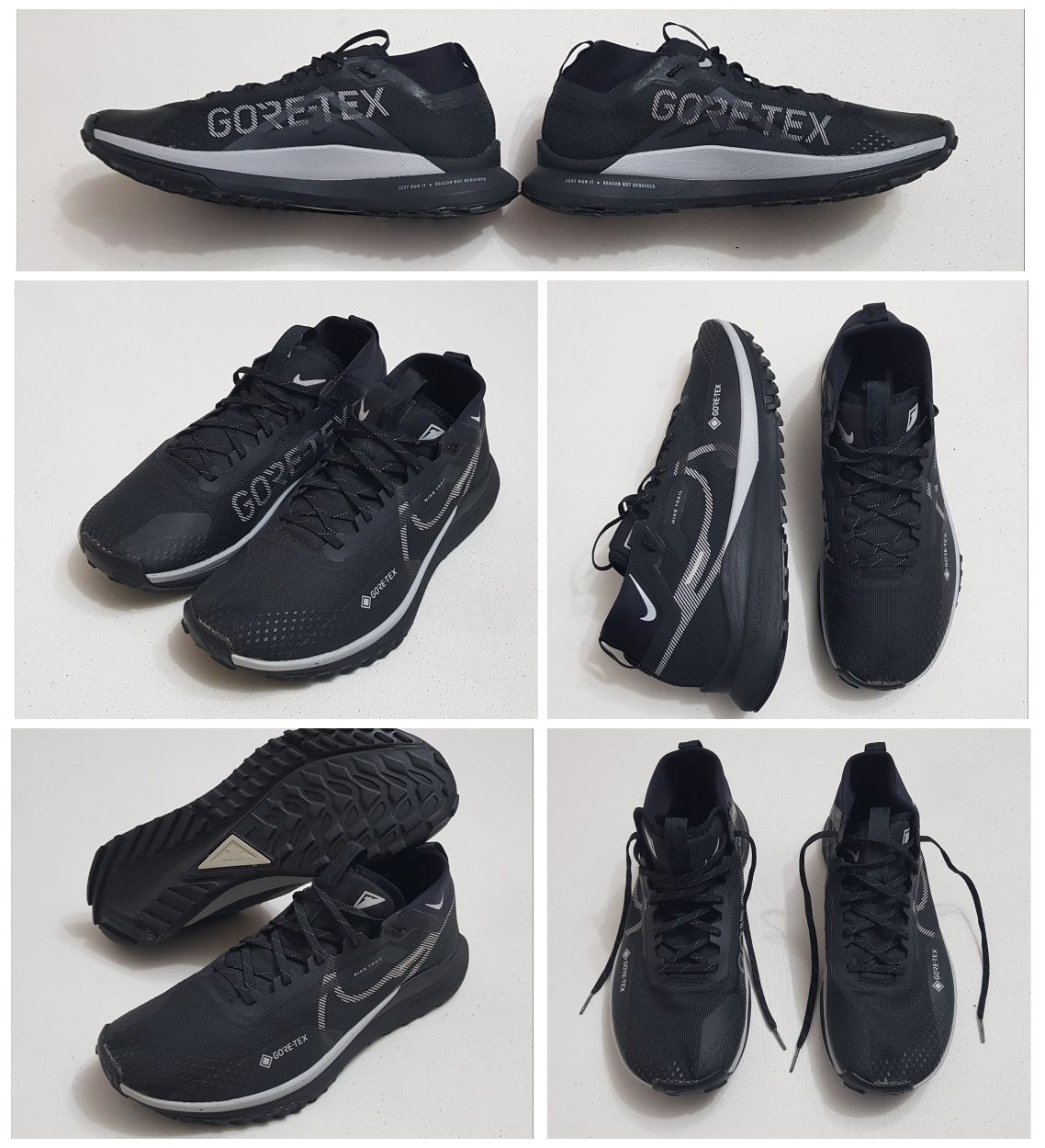 Nike React Pegasus Trail 4 GTX Gore-Tex Black Wolf Grey, Nr. 45, 5 EU