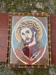 Icoana Iisus brodata manual - stare foarte buna