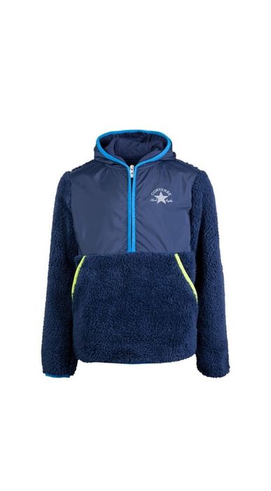 Converse Sherpa Fleece Jacket Half Zip Junior