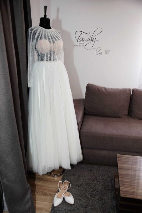 Rochie mireasa+voal