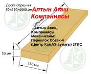 Обрезная доска стропила 50*150*6м Астана