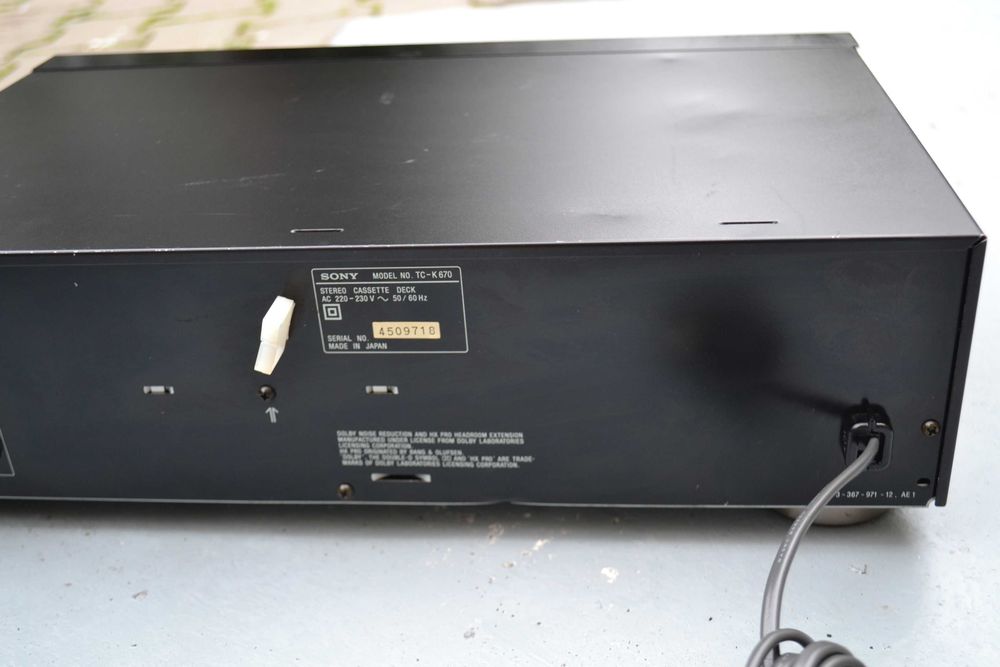 Deck Sony TC K 670