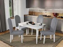 Set Masa Grand Alba + 4 Scaune Grand Gri Deschis
