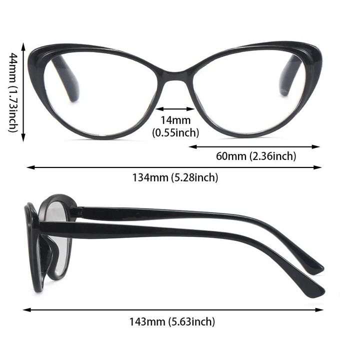 Ochelari de dama cu lentila transparenta, fara dioptrii, rame fete