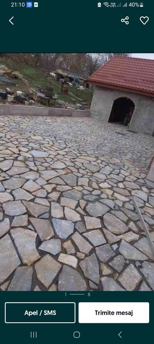 Piatra naturala de munte pentru pavaj.