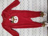 Salopeta (pijama) bebelusi C&A cu motive de Craciun