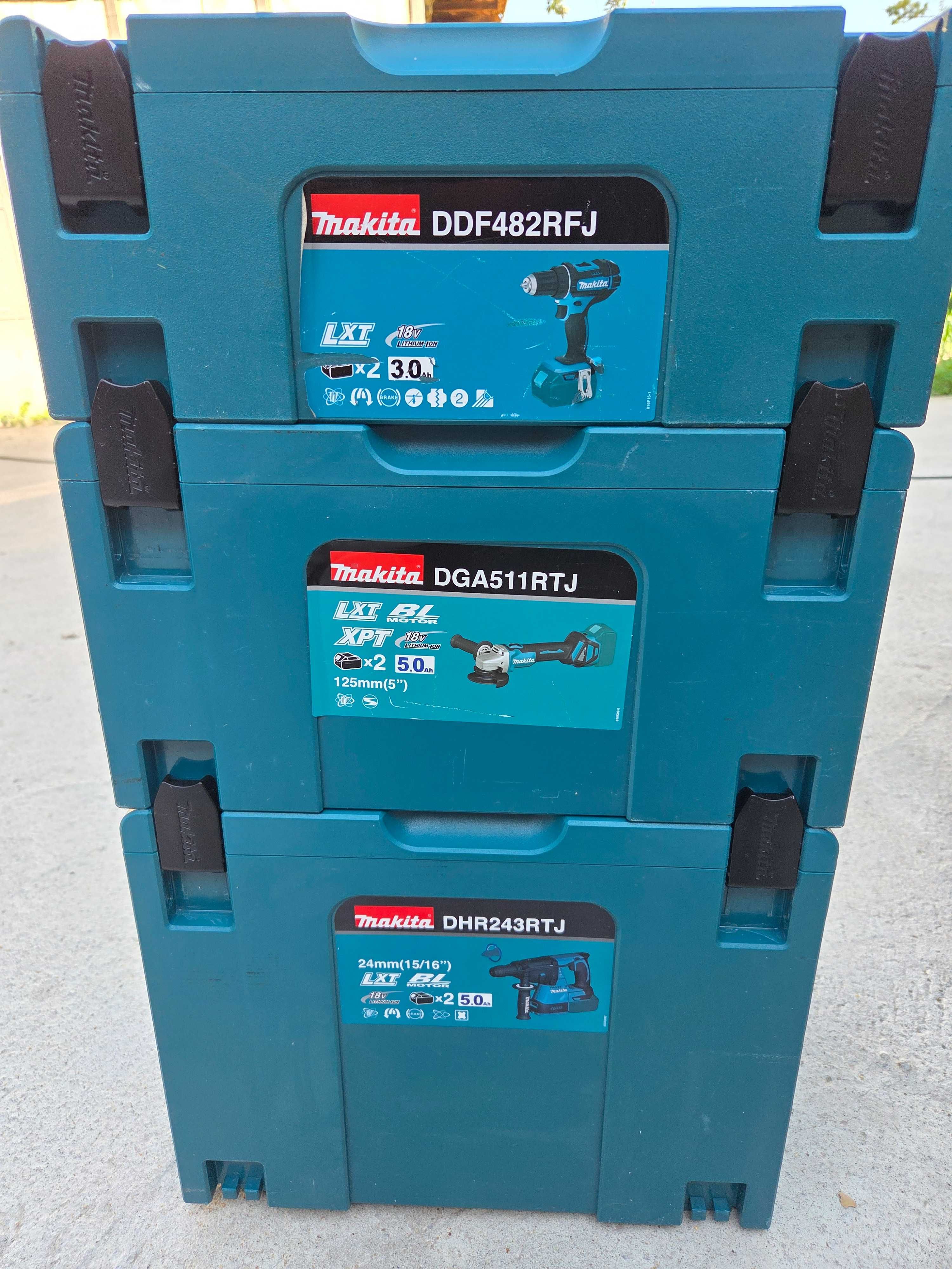 Makita DGA511 – ъглошлайф 125 мм 18V + батерия, зарядно и куфар