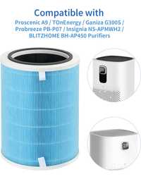 Филтър за пречиствател на въздух, Proscenic A9, TOnEnergy, BAP30-HF