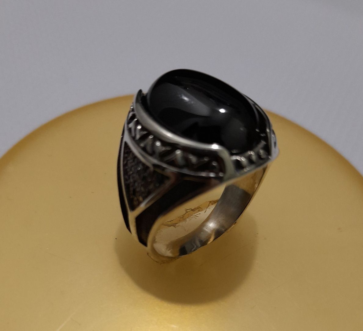 Кольцо мужское серебряное.Перстень