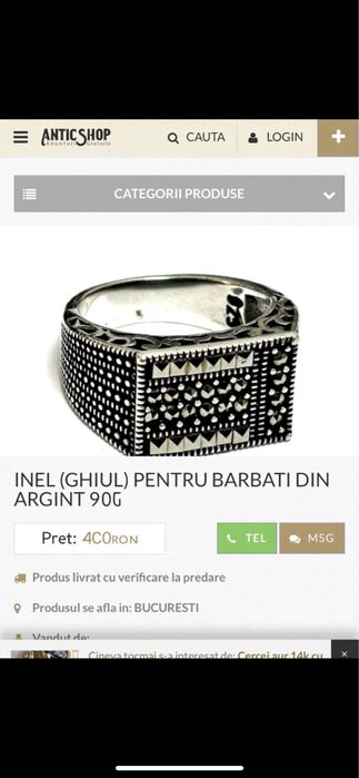 Inel unisex (ghiul) argint 950