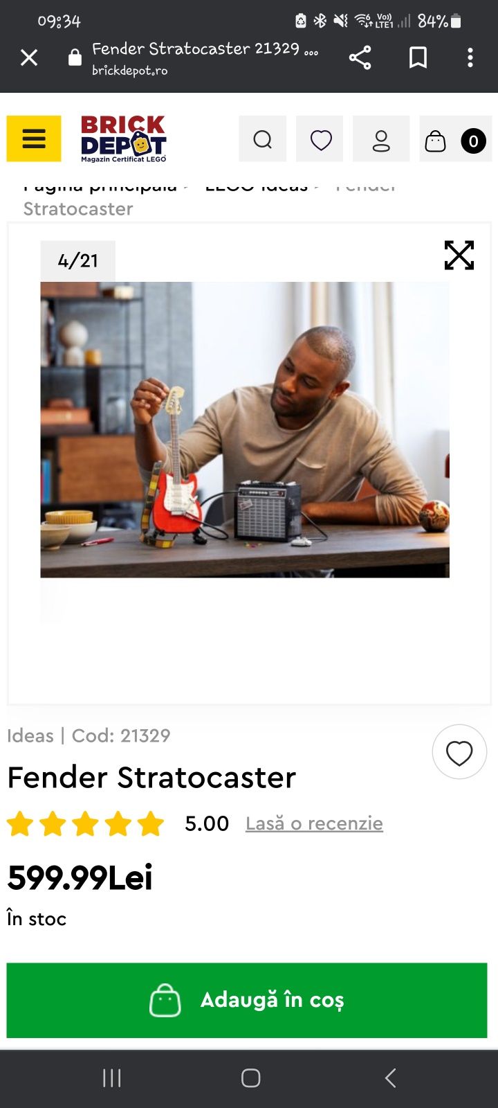 Lego chitară Fender Stratocaster